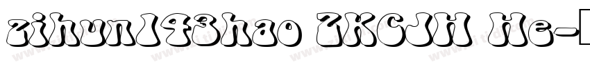 zihun143hao ZKCJH He字体转换